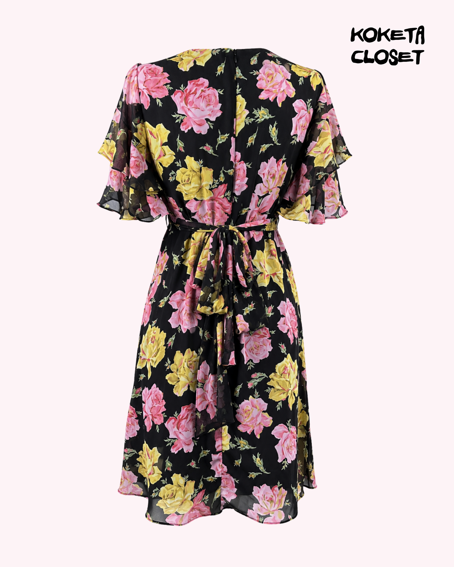 Betsey Johnson Floral Chiffon Dress