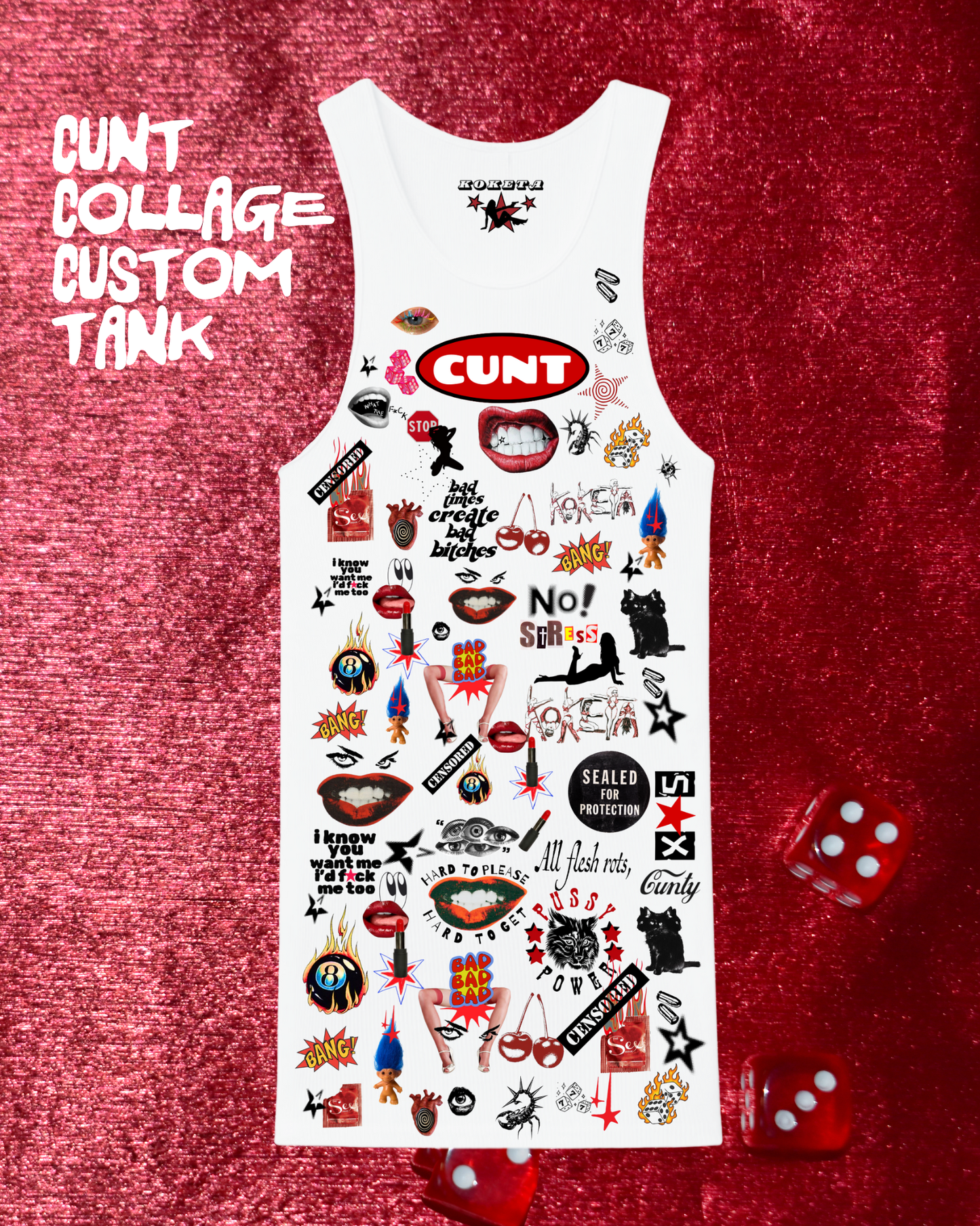 CUNT Custom Collage Tank