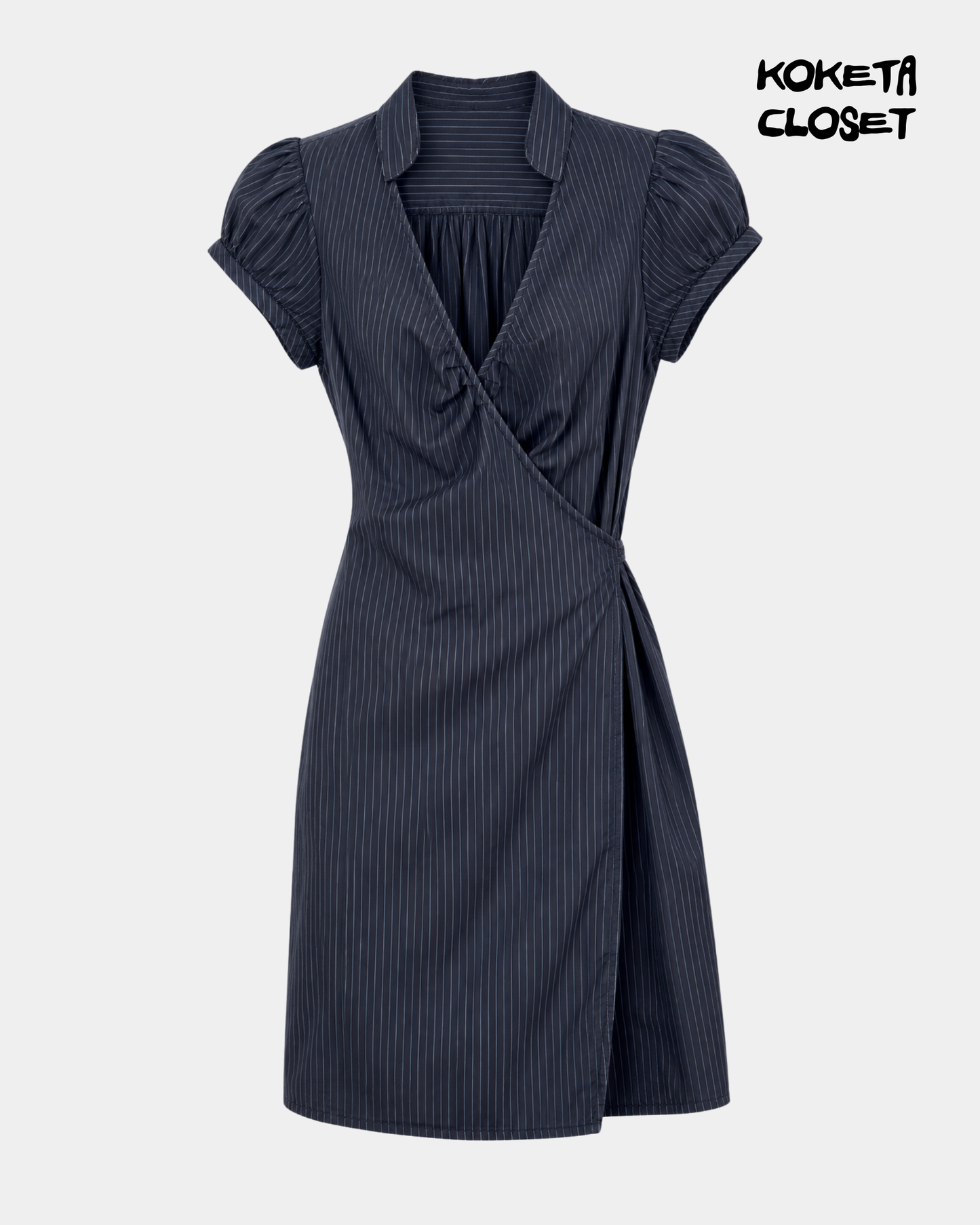 Pinstripe Office Siren Dress