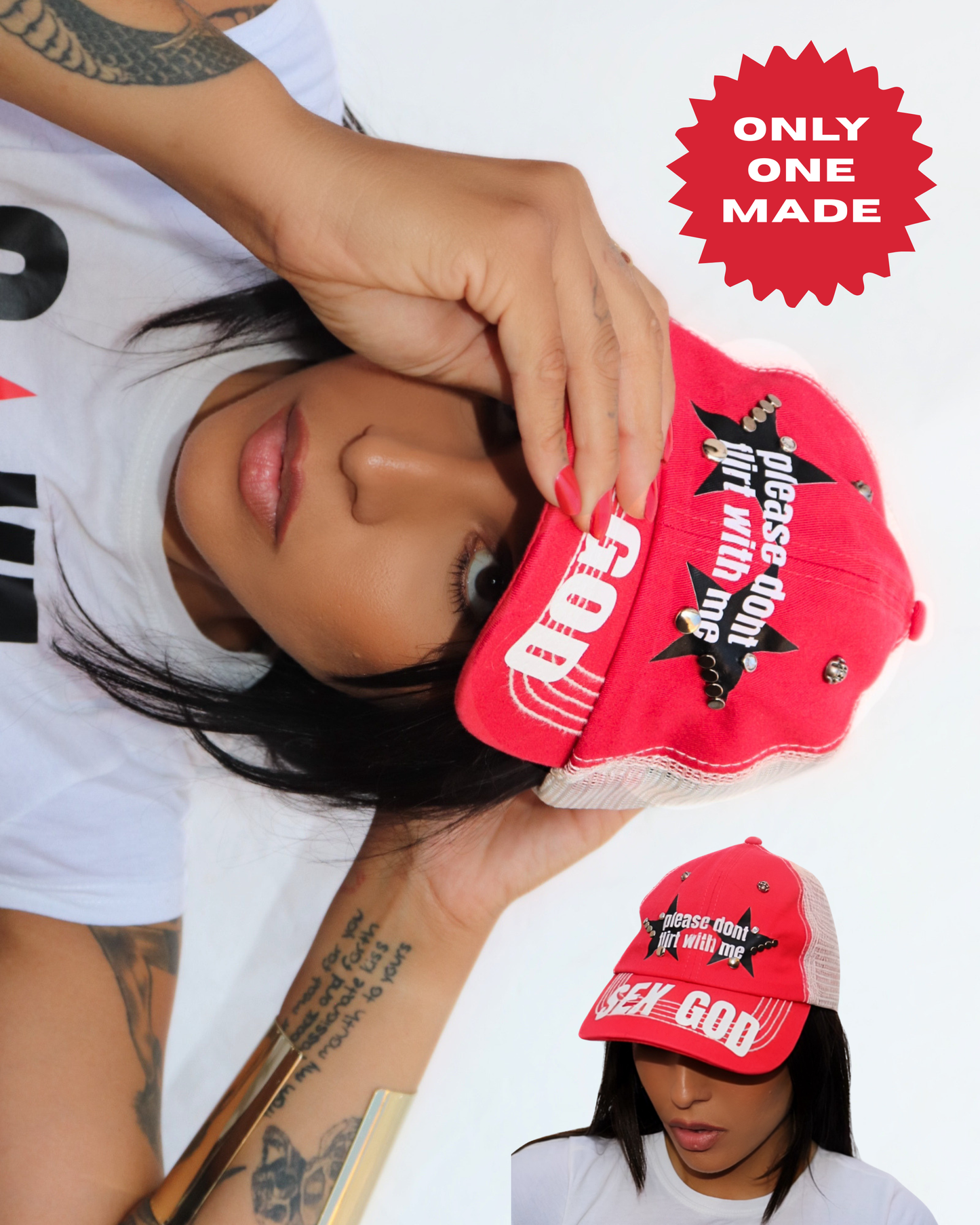 SEX GOD Studded Trucker Hat