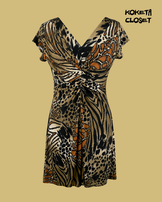 Wild Instinct Animal Print Midi Dress