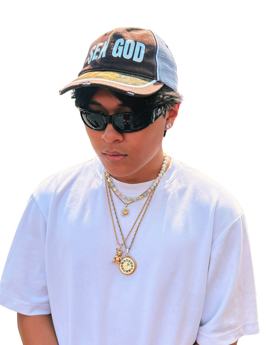Sex God Distressed Camo Hat