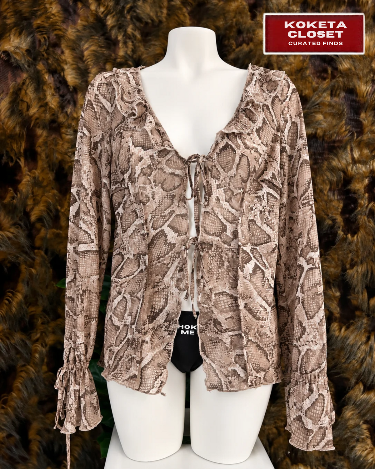 Snake Tie Front Top